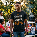 Surviving on Jesus and Jollof T-Shirt — Faith, Grace & Good Food Graphic Tee